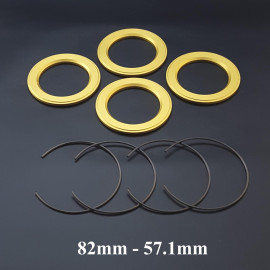 Hub Ring set for BBS wheels • 82mm to 57.1mm for VW Audi Skoda Cupra Seat